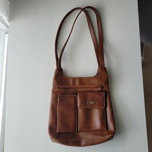Y2K Connections Shoulder Bag – Faux Leather Cognac Brown